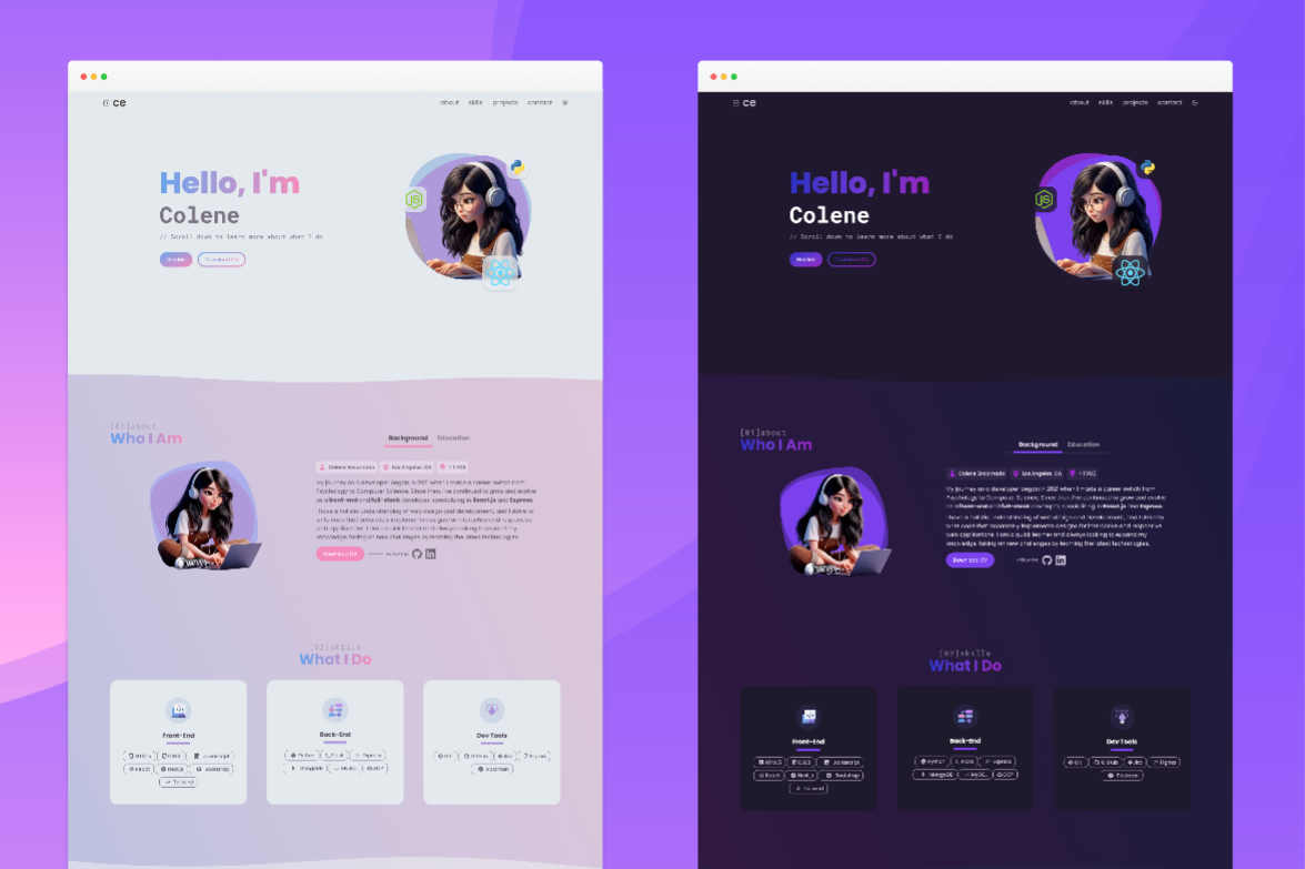 Portfolio mock-up
